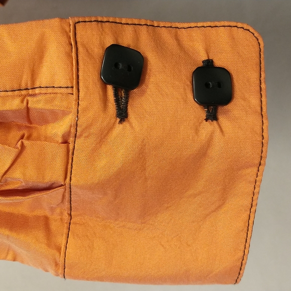 Sexy Orange Shirt by Beluva San Francisco Made n USA Fabulous Fabric Plunge Neck - Picture 5 of 9